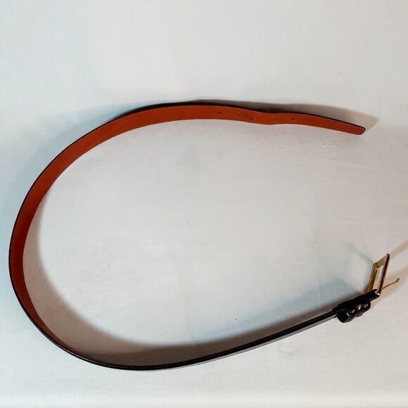 Mens Imported Lizard Grain Calfskin Belt 32 Waist Black Double Loop - Picture 4 of 13